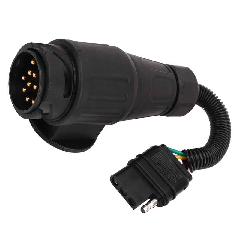 Trailer Plug Adapter 13 Way Round to 4 Way Flat