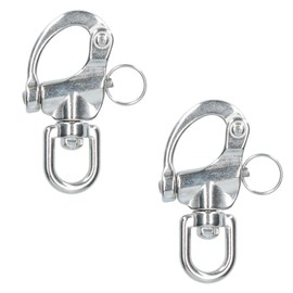 AB Tools Snap Shackle Swivel Marine Grade 316 Stainless Steel Rigging Carabiner 2 PACK