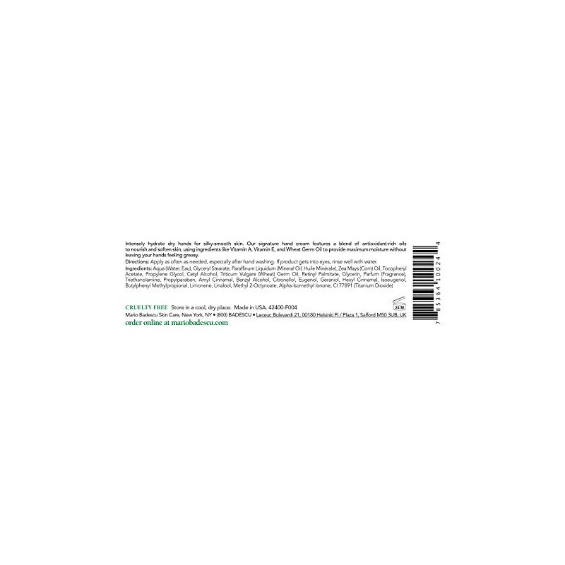 Hand Cream Vitamin E by Mario Badescu for Unisex -