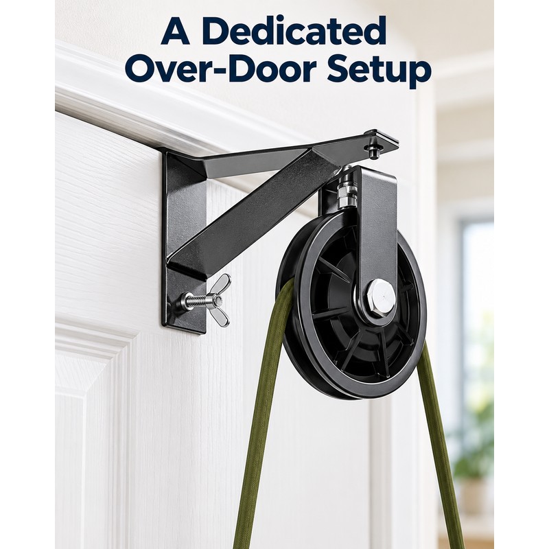 Over Door Shoulder Pulley - Screw-Fastened Bracket and Two Handles