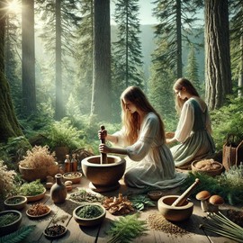 BiJos Incense Mixture in Glass 50 ml Mountain Forest Mixture - Here Reflects the Energy, Freshness and Clarity of the Mountains