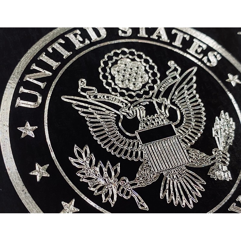 Engraved US Army Retired Car Tag Silver Diamond Etched on