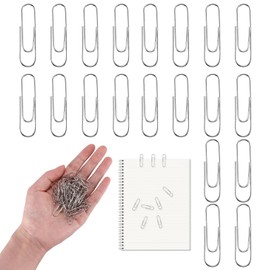 QIUWORE 500Pcs Paperclips, 29mm Paper Clip, Silver Paperclip, Paperclips Metal, with Storage Bucket, Suitable for Offices, Schools, and Homes