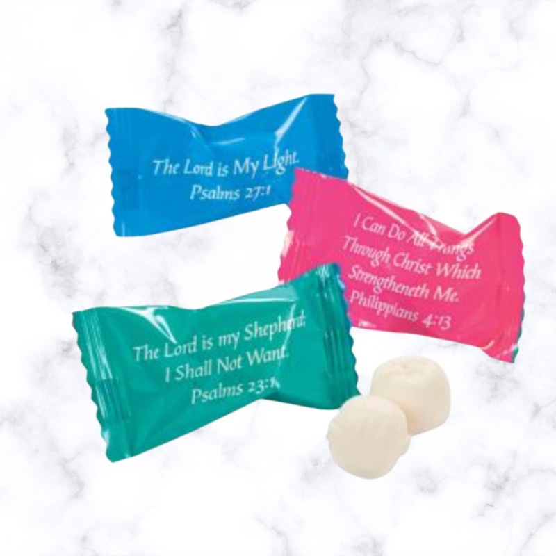 Bible Verse Buttermints 216ct – Christian Scripture Mints Bulk Pack