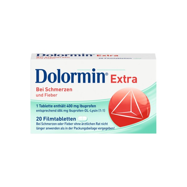 Dolormin extra Filmtabletten bei Schmerzen und Fieber, 20 pcs. Tablets