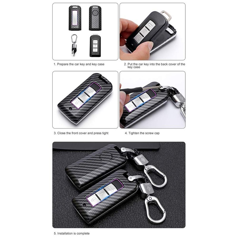 Carcasa para llave de coche compatible con Mitsubishi Outlander Eclipse