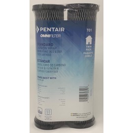 OMNIFilter 2-Pack Whole House Replacement Under Sink Water Filter Carbon Wrapped Cartridge (TO1-DS12-05) Reduces Chlorine Taste Odor Sediment