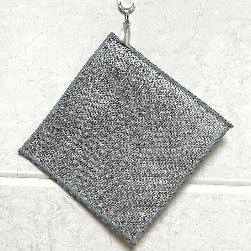 YinQin Three Layer Wire Dishwashing Cloths, 20 x 20 cm