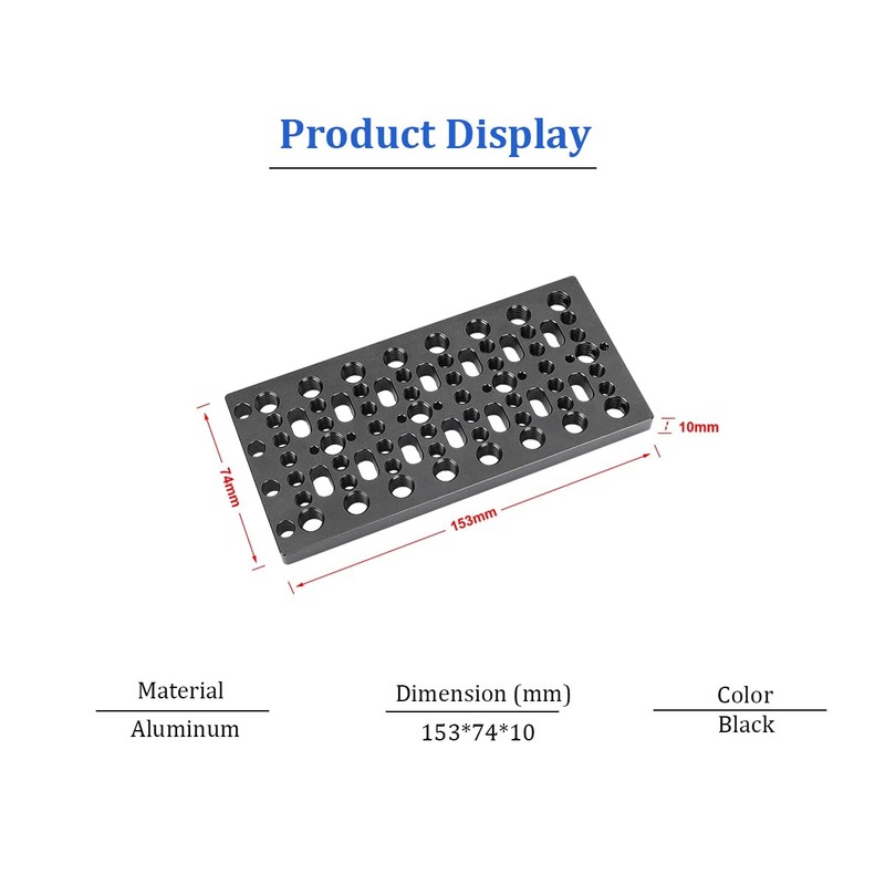 DINESK Multifunctional Cheese Plate with 1/4"-20 3/8"-16 Threads,Cheese Mounting Plate