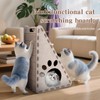 Mittimiya Cat Scratcher, Triangle Felt Cat Scratcher(Cat House), Vertical Integrated