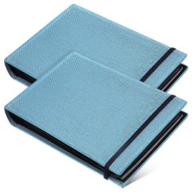 ABOOFAN 2Pcs Small Photo Album 6x4 Slip In Hold Totally 200 Photos Mini Flip Photo Albums Portable Memory Book with Linen Cover for Baby Wedding Holiday Family Birthday Travel
