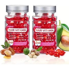 Vitaminas Nutrición Y Reparación Capilar 40 Cápsulas 2pcs