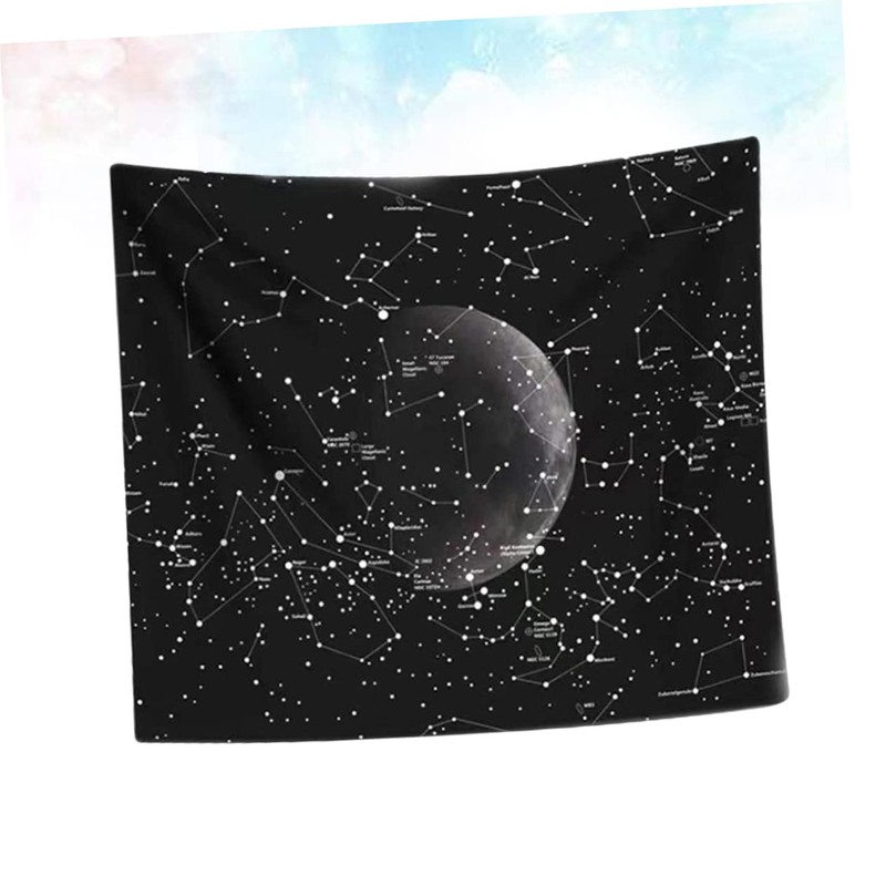 Zerodeko Cosmo Moon Tapestry Plush Decorative Hanging Cloth for Living