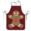 Shuwekk Christmas Apron for Women Men Adults, Cute Gingerbread On Wine Bib Apron with Adjustable Ties, Kitchen Cooking Aprons Cute Xmas Apron Gift for Bakers - Baking Spirits Bright