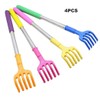 Qaoquda (4- Pack) Portable Extendable Telescopic Plastic Back Scratchers/Hand Massager/Backslap