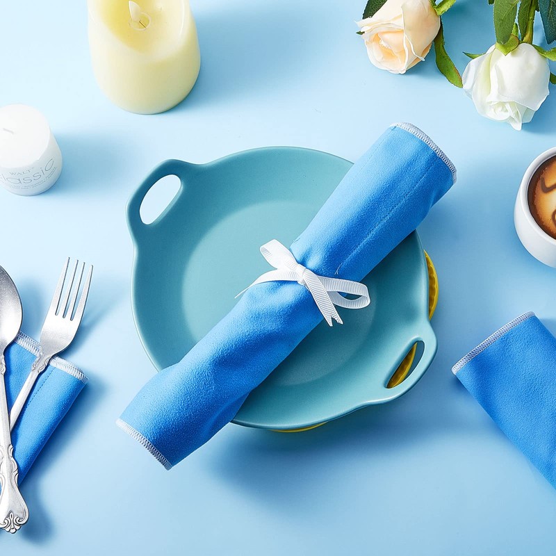 Saintrygo 6 Pieces Anti Tarnish Silver Storage Bags silverware Blue