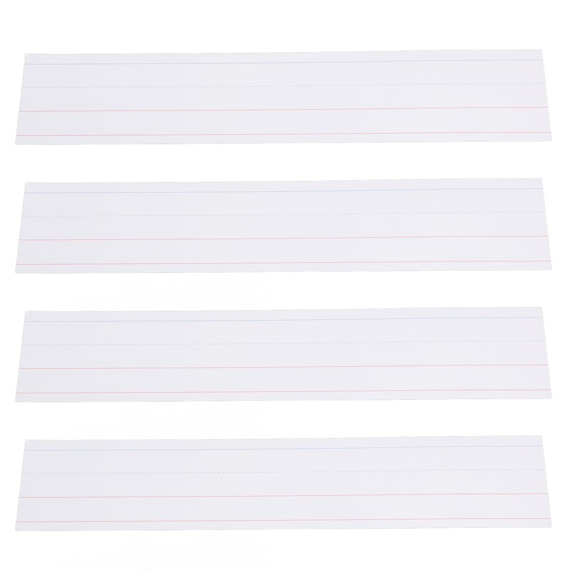 50pcs Dry Erase Sentence Strips Reusable White Lined Writing Sentence