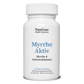 NatuGena Myrrh Active, Myrrh and Black Cumin Extract, 60 Capsules (1 Month Pack)