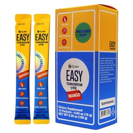 EASY TOMORROW Jelly Stick Before & After Drink, Morning Relief, Feel Fresher & Better Energy, Wake Up Clear (Mango Flavor, 10 Sticks)