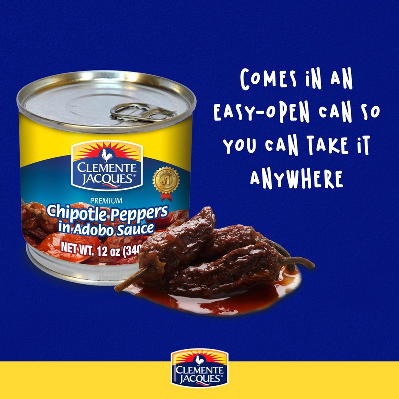 Clemente Jacques Chipotle Peppers in Adobo Sauce, 12 oz (Pack