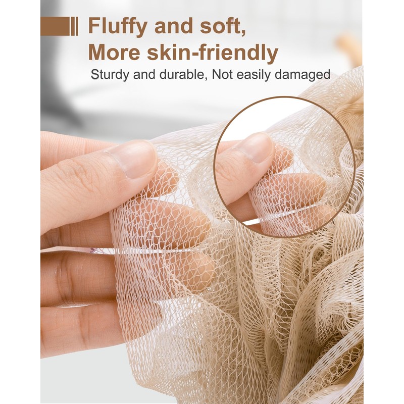 MTDLYICE Loofah Sponge, XL Large Loofah 75g 4 Pack, Bath