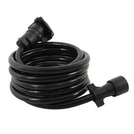 labwork 12 Feet 7 Pin Trailer Extension 7 Blade Trailer Plug Extension Double Prongs Connector for Truck Camper Blade Molded RV Cable Wire