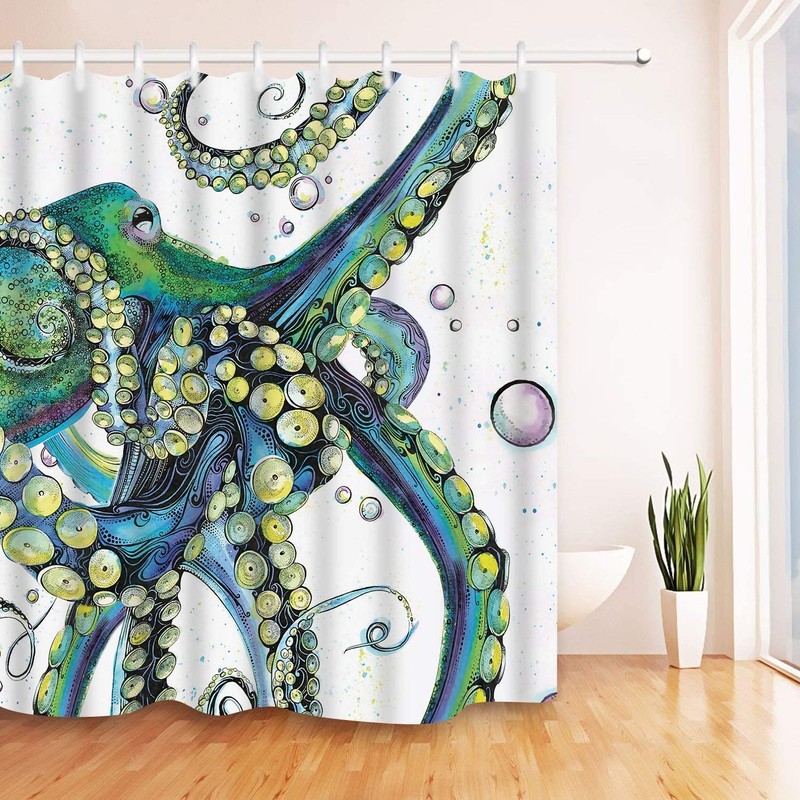 Ulticool Shower Curtain - Squid Calamari Sea Nature - 180