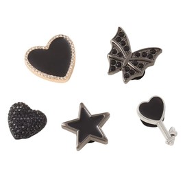 Crocs Unisex Lacquer Punk 5 Pack Shoe Pendants, Multi-Colour, multicoloured, Unit size