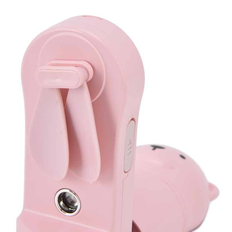Hand Held Fan Mini Foldable Battery Operated Fan Humidification Cartoon