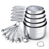 TILUCK Stainless Steel Measuring Cups & Spoons Set, Cups and