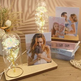 uniqicon Gifts For Women,Beauty And The Beast Rose Lamps For Living Room, Anniversary Birthday Gifts For Her, Presents For Women, Eternal Rose Flower Gifts For Valentine'S Day, Mother'S Day, Birthday