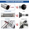 EBOATOP Shower Curtain Rod Tension- Never Rust No Drill Non-Slip