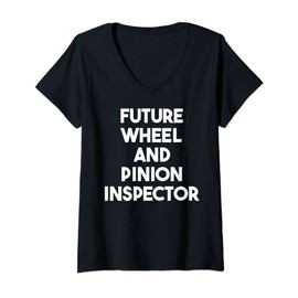 Womens Future Wheel And Pinion Inspector V-Neck T-Shirt