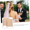SHOWERORO 2Pcs Wooden Wedding Vow Books Blank Vow Notebooks with