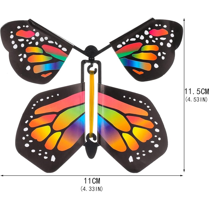 VERALY.MX 15 Mariposas Voladoras Mágicas Regalo Libro Tarjetas Liga Elastica