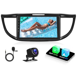 【2+64GB】 Radio for Honda CRV 2012-2016 Android 13 Car Stereo with Wireless Carplay Android Auto, 9'' Touch Screen Radio GPS WiFi, Bluetooth SWC Mic Backup Camera Mirror Link