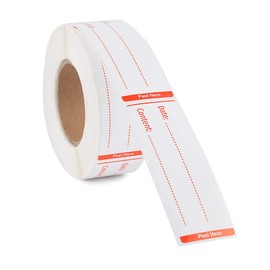 300 Pieces Removable Food Storage Self-Adhesive Sticker 1 x 3 Inch Refrigerator Freezer Storage Classification Labels (Red)