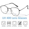 aisswzber Hexagonal Metal Blue Light Blocking Glasses Anti Eye Strain
