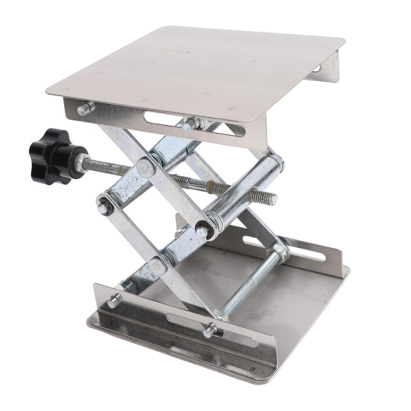 Stainless Steel Lab Jack Scissor Stand Platform 4x4in Expandable Height