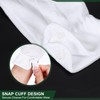 sourcing map White Cotton Gloves Parades Costume Gloves with Snap
