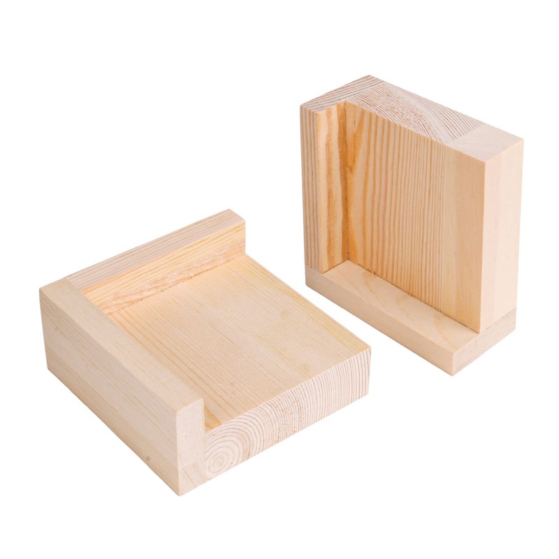 logyues Square Wood Furniture Lifters Solid Wood Bed Riser 3cm