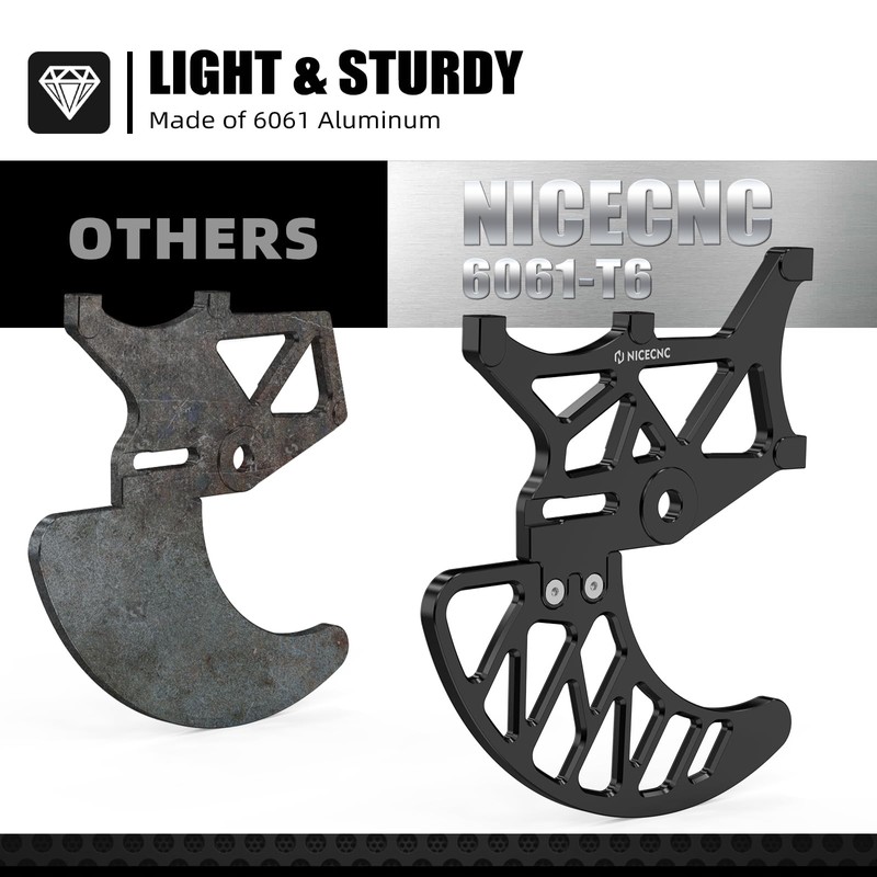 NICECNC Rear Brake Disc Guard & Dual Caliper Mounting CNC