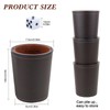 Gesserit Felt Lined PU Leather Dice Cups Set, 6 Quiet