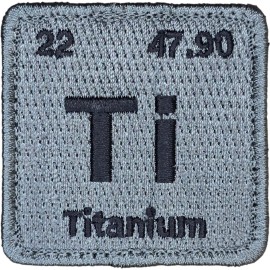 Element TITANIUM TI PERIODIC TABLE ELEMENT SYMBOL ACU DARK TACTICAL HOOK MORALE PATCH
