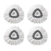 4 Pcs Spin Mop Replacement Head,Triangular Mop Heads with Fine