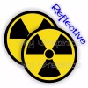 Unbranded 2- REFLECTIVE Hard Hat Stickers | RADIATION SYMBOL | Radioactive Chernobyl Funny