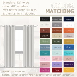 KOUFALL 96 Inches Long Curtains Drapes for Living Room 2 Panels Set,Dark Sage Green Black Out Room Darkening Blackout Vertical Sliding Door Blinds for Patio Doors