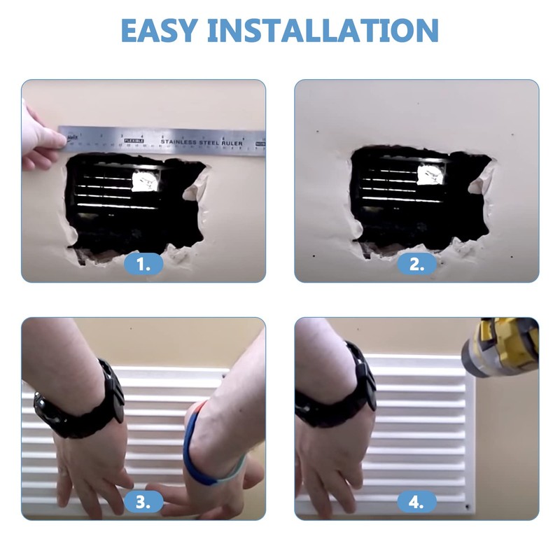 Cenipar 4" Louvered Vent Cover Dryer Exhaust Air Vent Cover