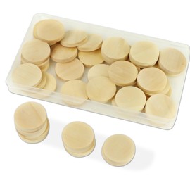 ZYDYRX Pack of 50 Beech Wood Round Wooden Discs for Crafts Unfinished Wooden Circles Round 5 mm Thick Discs Wooden Cutouts Ornaments for DIY Crafts Painting Engraving Wedding 30 mm