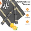 PullinTimes Set of 6 place mats, washable PVC, heat resistant,